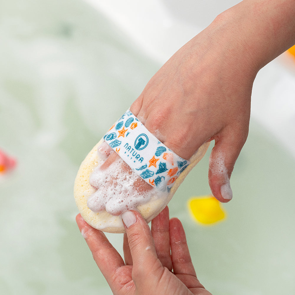 Natura Bath Bebek Banyo Eldiveni ve Bebek Banyo Süngeri